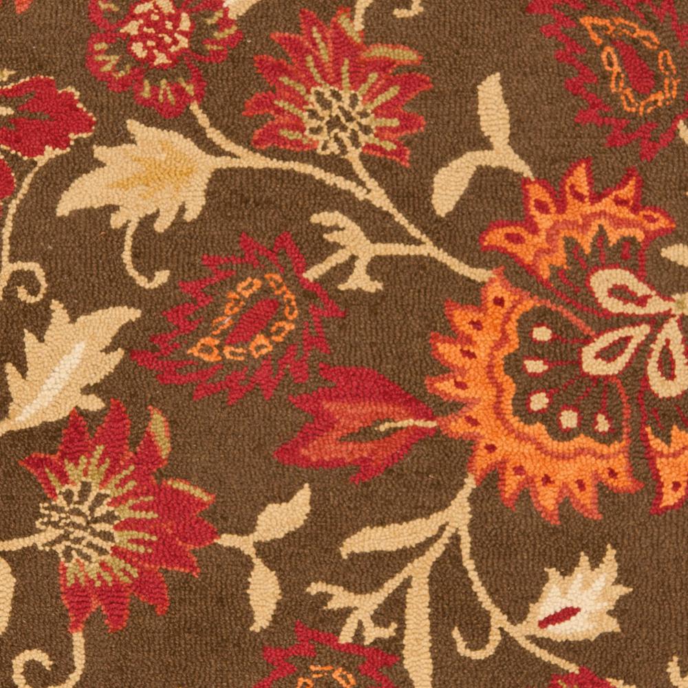 SAFAVIEH Blossom BLM861A Hand-hooked Brown / Multi Rug 