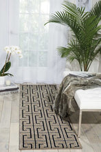 Load image into Gallery viewer, 2&#39;2&quot; x 7&#39;6&quot; Greige Geometric Runner With Sparkle