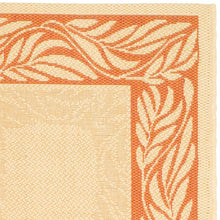 Load image into Gallery viewer, 2&#39; x 3&#39;7&quot;  Burnt Orange and Tan Indoor Outdoor Door Mat