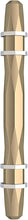 Load image into Gallery viewer, Golden Champagne and Polished Chrome 8&quot; Center Pulls set of 4