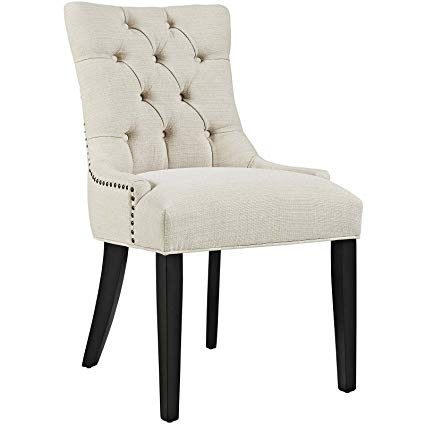 Modway Regent Fabric Dining Chair, Beige