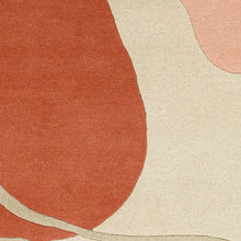 Load image into Gallery viewer, 6&#39; x 9&#39; Wool Abree Abstract Handmade Tufted in Rust, Pink Area Rug