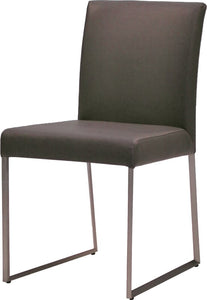 Faux Leather Grey Side Chairs- Set of 2