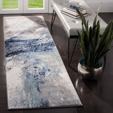 Load image into Gallery viewer, 2&#39;3&quot; x 6&#39; Blue and Grey Galaxy Runner
