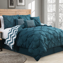 Load image into Gallery viewer, 5 pc Teal Full/Queen Comforter Set
