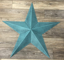 Load image into Gallery viewer, 36&quot; Teal and Black Metal Star