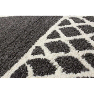 3'6" x 5'6" Wool Charcoal and White Area Rug