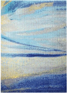3'6" x 5'6" Blue Water Area Rug