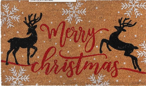 Merry Christmas Coco Door Mat With Reindeer