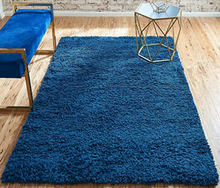 Load image into Gallery viewer, 7&#39; x 10&#39; Saphire Blue Shag Area Rug