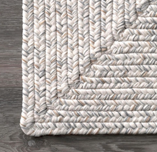 Load image into Gallery viewer, 5 x 8 Ivory Braided Area Rug