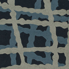 Load image into Gallery viewer, 2&#39; x 3&#39; Blue/ Grey Courtyard Indoor/Outdoor Mat