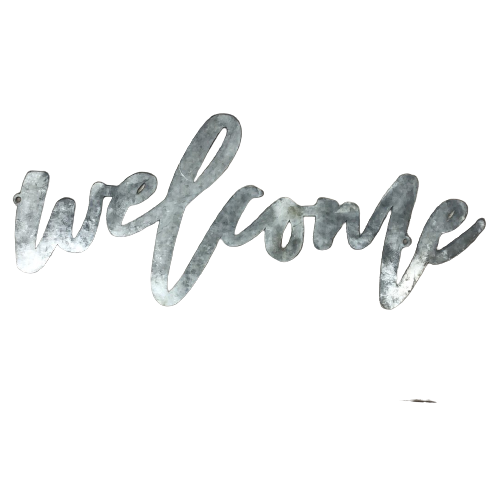 Welcome script sign