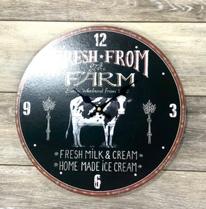 13” Farm Fresh Clock