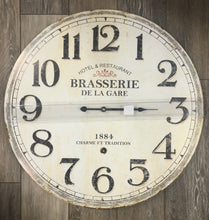 Load image into Gallery viewer, 24&quot; Brasserie De La Gare Clock