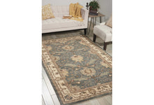 Load image into Gallery viewer, 2&#39;6&quot; x 4&#39; Grey Blue Oriental 100% WOOL Area Rug