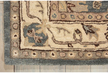 Load image into Gallery viewer, 2&#39;6&quot; x 4&#39; Grey Blue Oriental 100% WOOL Area Rug