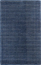 Load image into Gallery viewer, 8&#39;6&quot; x 11&#39;6&quot; WOOL Blue and Grey Striped Area Rug